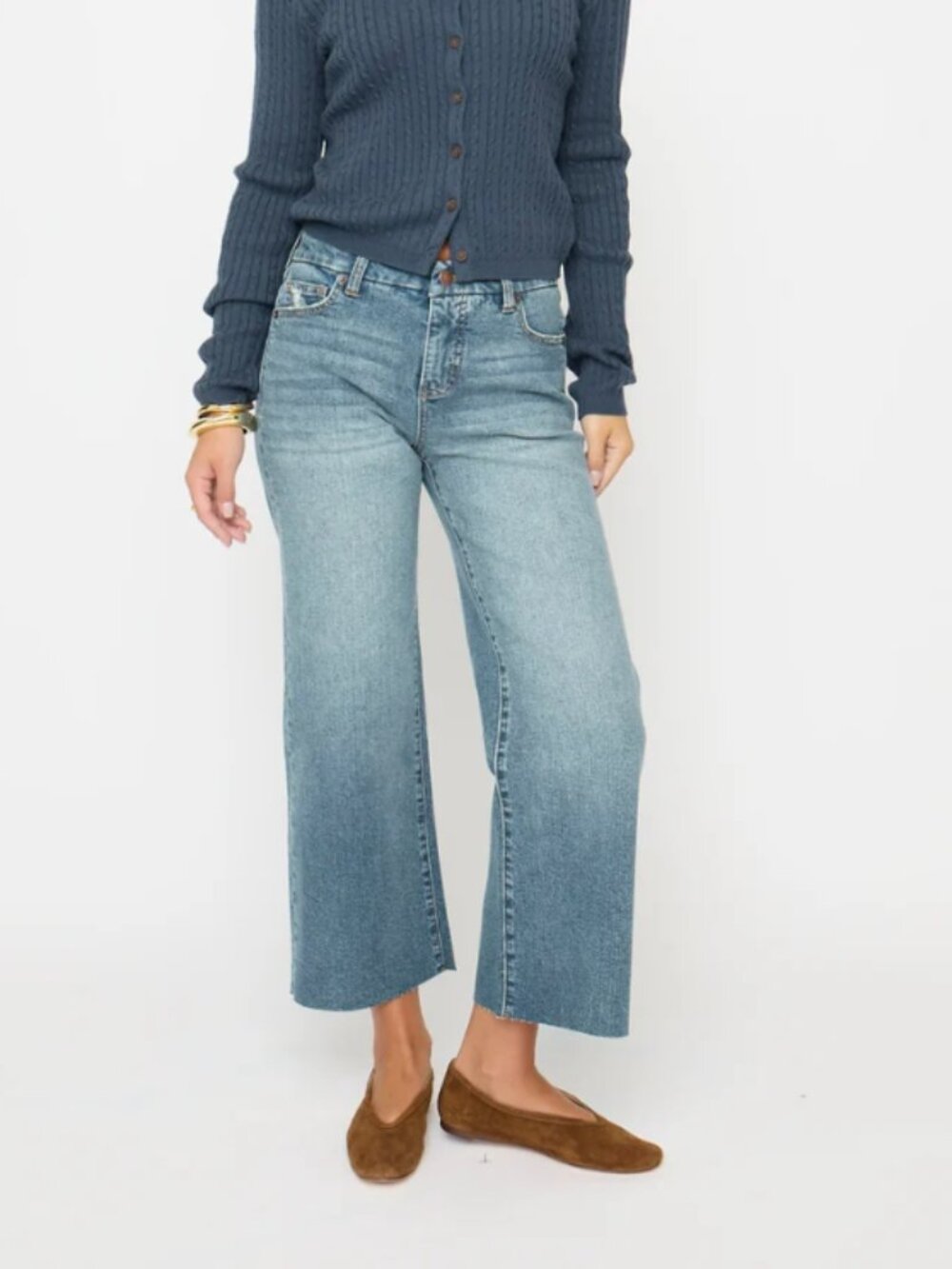 Oliver Logan NWT Aberdeen Wide Leg Cropped Jeans Women's Petite size 12/31